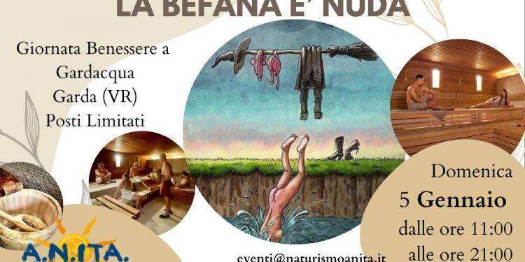 La Befana è nuda, giornata Wellness naturista sul Garda: domenica 5 Gennaio 2025