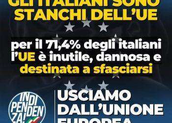 Alemanno: “Le verità censurate del rapporto Censis, gli italiani sono contro l’Unione Europea”