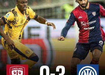 Il Cagliari perde tre a zero in casa contro l’Inter