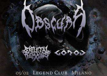 Gli Obscura live a Milano a febbraio con Skeletal Remains e Gorod