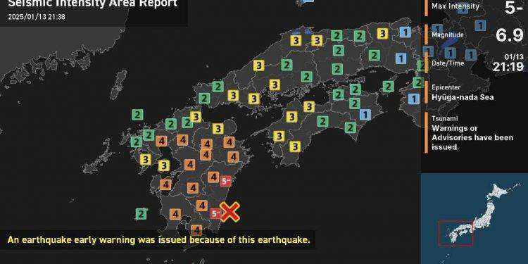 Terremoto in Giappone, scossa di magnitudo 6.9: è allerta tsunami