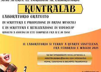 Quartu, con ‘Kuntralab’ un laboratorio tra scrittura, musica e video per giovani fra 12 e 20 anni