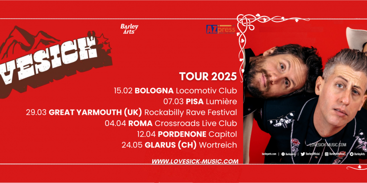 I Lovesick annunciano le date del 2025