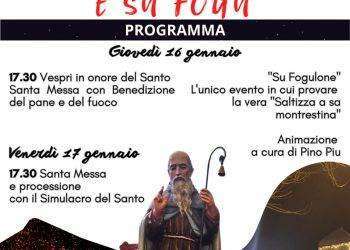 “Sant’Antoni ‘e su fogu”, a Montresta il 16 gennaio si rinnova la tradizione de “Su Fogulone”