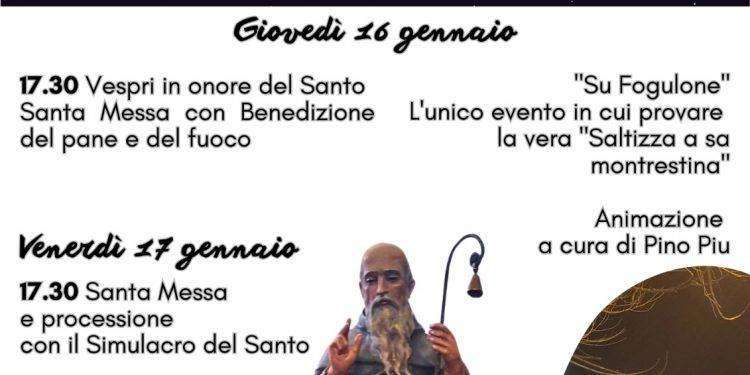 “Sant’Antoni ‘e su fogu”, a Montresta il 16 gennaio si rinnova la tradizione de “Su Fogulone”