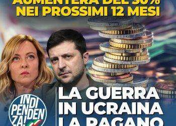 Le bollette aumenteranno del 30%: “La guerra in Ucraina la pagano gli italiani”