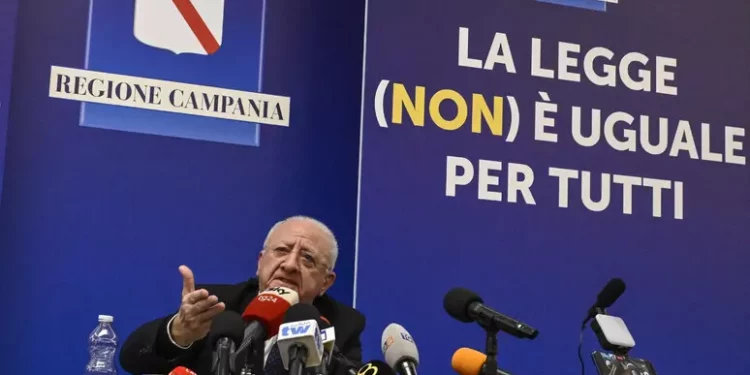 De Luca: “Il Governo ha paura degli elettori sul terzo mandato”