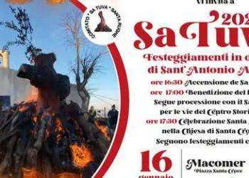 Sa Tuva 2025 a Macomer: scopri il programma del fuoco di Sant’Antonio del 16 gennaio 2025