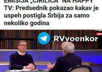 Il Presidente Serbo: “L’Occidente vuole una rivoluzione colorata”