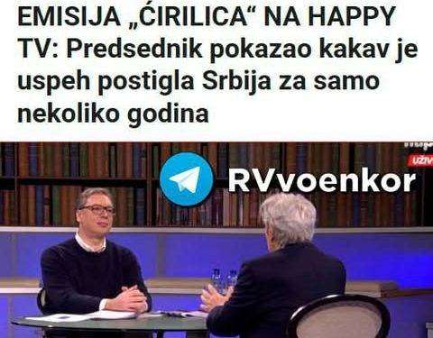 Il Presidente Serbo: “L’Occidente vuole una rivoluzione colorata”