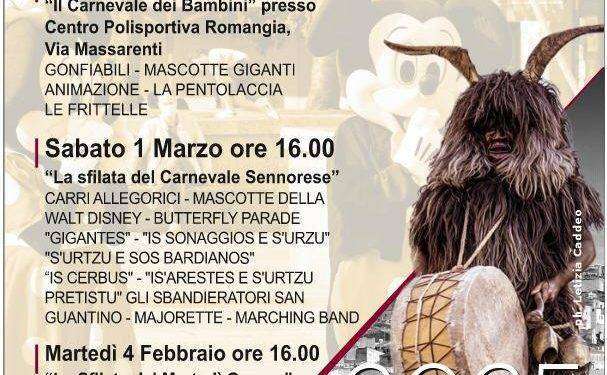 Sennori, per il Carnevale 2025 festa e divertimento tra sfilate di carri e maschere  tradizionali