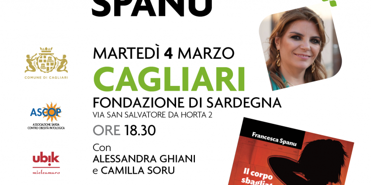 Martedì 4 marzo, Francesca Spanu presenta il suo nuovo romanzo “Il corpo sbagliato” a Cagliari