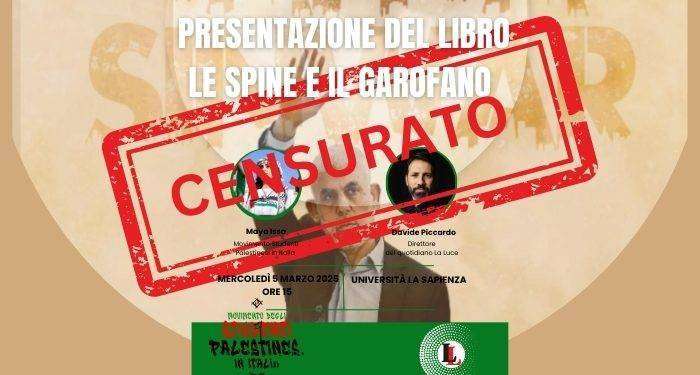 Censura all’università: la Sapienza annulla la presentazione del libro di Sinwar su richiesta dell’UCEI