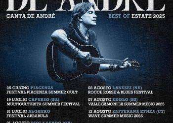 Cristiano De André torna nell’estate 2025 con ‘De André canta De André”: tre date in Sardegna