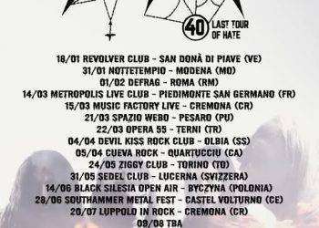 I Necrodeath tornano in Sardegna dopo 7 anni per quello che è il loro tour celebrativo per i 40 anni di carriera: guarda l’intervista