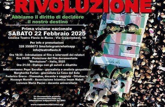 “Rivoluzione”, il film documentario in prima nazionale