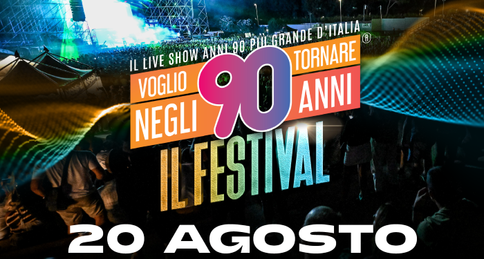 Alguer Summer Festival: Voglio Tornare Negli Anni 90 si conferma il 20 agosto