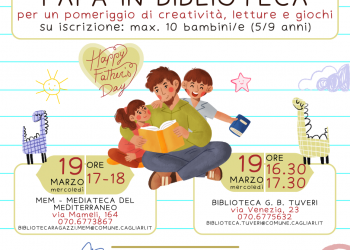 Cagliari, papà in Biblioteca: creatività e giochi per i più piccoli per la festa del 19 marzo