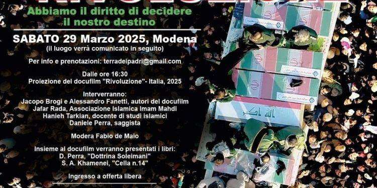 Il 29 marzo a Modena proiezione di “Rivoluzione”, il documentario girato in Iran da Come Don Chisciotte