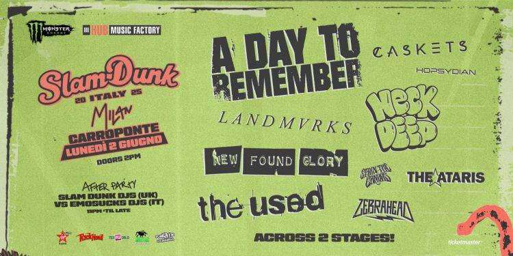 Slam Dunk Festival 2025: il bill completo