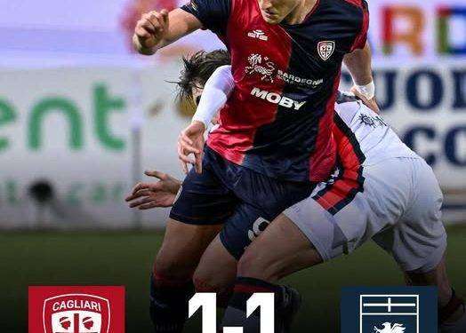 Calcio: Cagliari rimontato dal Genoa, alla Domus è solo 1-1