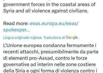 La feccia Ue difende i tagliagole che stanno uccidendo i cittadini siriani inermi
