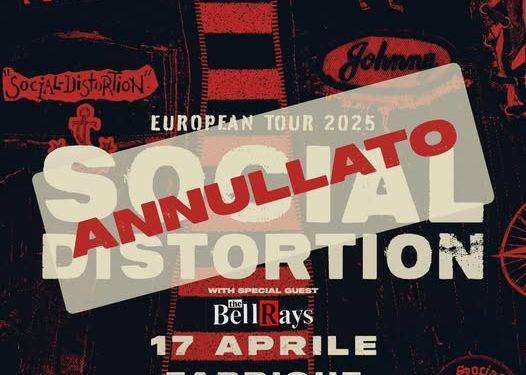Musica, annullato il tour europeo dei Social Distortion