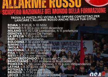 Scuola e università, il 4 aprile corteo nazionale contro il riarmo