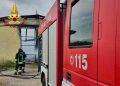Capannone in fiamme a Barrali, sul posto i Vigili del Fuoco