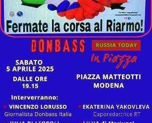 Sabato 5 aprile a Modena in piazza contro la guerra: “La Russia non vuole invadere l’Europa”
