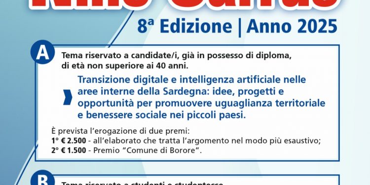 Premio Nino Carrus, aperte le iscrizioni all’ottava edizione