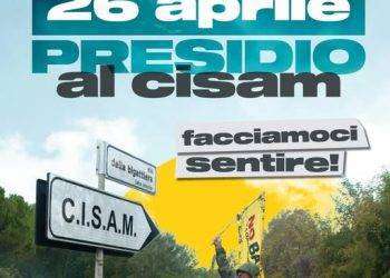 Pisa, presidio contro la base militare Cisam