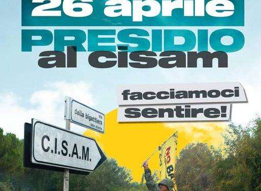 Pisa, presidio contro la base militare Cisam
