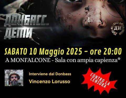 Proiezione DocuFilm “I Bambini del Donbass” a Monfalcone: appuntamento il 10 maggio