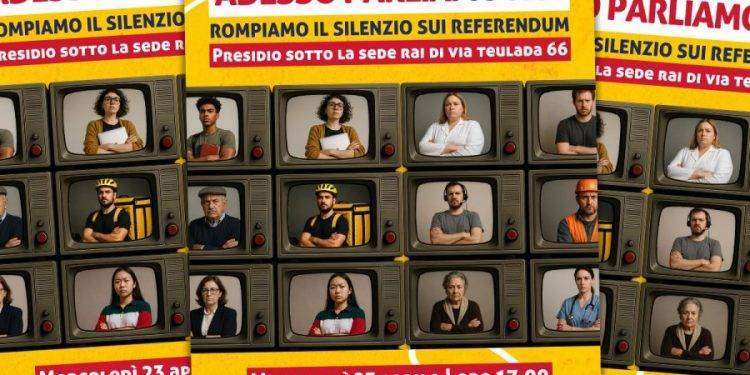‘Adesso parliamo noi’, 23 aprile presidio Cgil sotto la Rai a Roma «per rompere il silenzio sui referendum»
