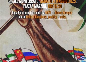 Per l’indipendenza, la pace e la dignità dei lavoratori: presidio a Casale Monferrato