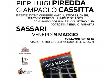 Giampaolo Cassitta e Pier Luigi Piredda all’Ex-Ma.Ter di Sassari venerdì 9 maggio