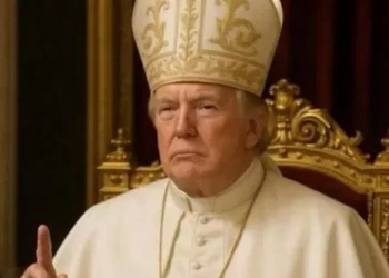 Donald Trump vestito da papa sui social della Casa Bianca