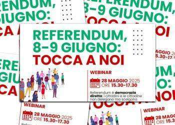 ‘Referendum, 8 e 9 giugno: tocca a noi. Democrazia diretta e informazione’: webinar il 28 maggio