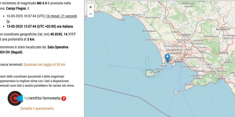 Terremoto, forte scossa avvertita anche a Napoli