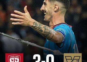 Il Cagliari batte il Venezia 3-0 ed è festa salvezza