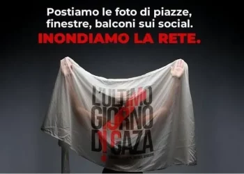 Lenzuola bianche per Gaza, il 24 maggio manifestazione nazionale dai balconi contro il genocidio