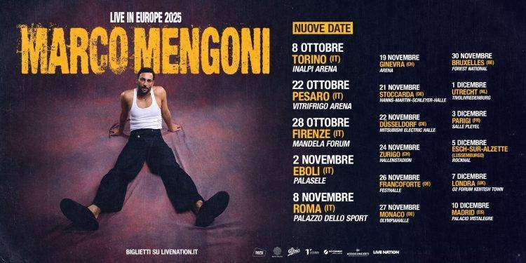 Marco Mengoni live in Europe 2025: nuove date in Italia
