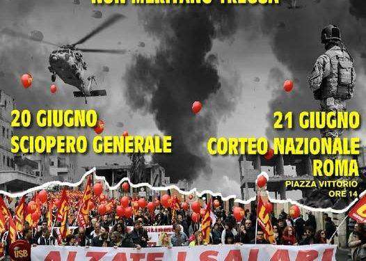 Usb: “Il governo Meloni e l’Unione Europea non meritano tregua”