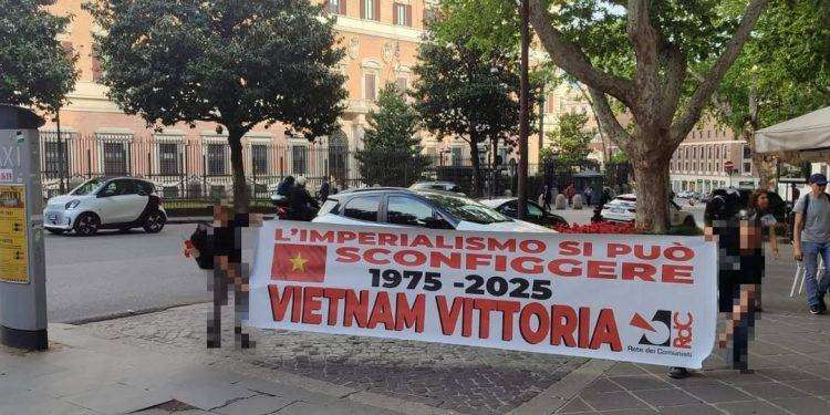 50° anniversario della vittoria del popolo vietnamita sull’imperialismo occidentale: manifestazione a Roma