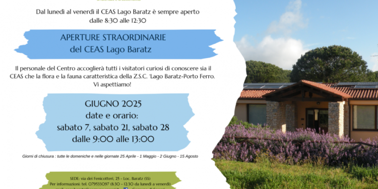 Sassari, aperture straordinarie a giugno del Ceas Lago Baratz