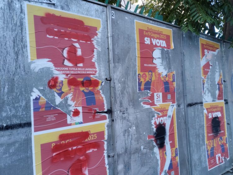 Referendum 8/9 Giugno, strappati i manifesti del SI a Cagliari