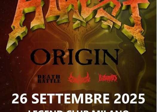 Gli Atheist live a Milano il 26 settembre 2025