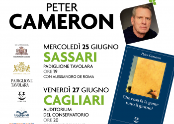 Lo scrittore statunitense Peter Cameron per la prima volta nell’Isola: due appuntamenti a Sassari e Cagliari, rispettivamente il 25 e 27 giugno