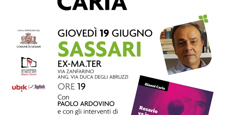 Giovedì 19 giugno, il magistrato Gianni Caria presenta a Sassari la sua nuova opera “Rosario va in pensione”